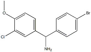 (4-bromophenyl)(3-chloro-4-methoxyphenyl)methanamine Structure