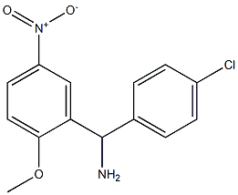 (4-chlorophenyl)(2-methoxy-5-nitrophenyl)methanamine,,结构式