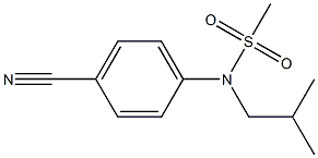 (4-cyanophenyl)-N-(2-methylpropyl)methanesulfonamide,,结构式