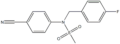 (4-cyanophenyl)-N-[(4-fluorophenyl)methyl]methanesulfonamide,,结构式