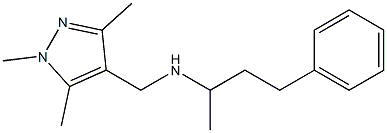 (4-phenylbutan-2-yl)[(1,3,5-trimethyl-1H-pyrazol-4-yl)methyl]amine Structure