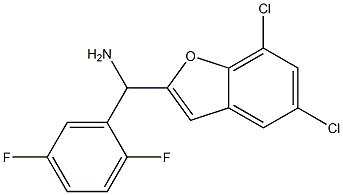 (5,7-dichloro-1-benzofuran-2-yl)(2,5-difluorophenyl)methanamine Structure