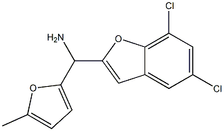 (5,7-dichloro-1-benzofuran-2-yl)(5-methylfuran-2-yl)methanamine 化学構造式