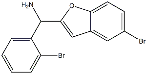 (5-bromo-1-benzofuran-2-yl)(2-bromophenyl)methanamine 化学構造式