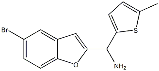 (5-bromo-1-benzofuran-2-yl)(5-methylthiophen-2-yl)methanamine 化学構造式