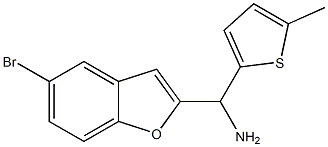 (5-bromo-1-benzofuran-2-yl)(5-methylthiophen-2-yl)methanamine 结构式