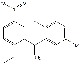 (5-bromo-2-fluorophenyl)(2-ethyl-5-nitrophenyl)methanamine