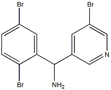 (5-bromopyridin-3-yl)(2,5-dibromophenyl)methanamine 化学構造式