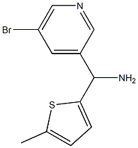 (5-bromopyridin-3-yl)(5-methylthiophen-2-yl)methanamine 化学構造式
