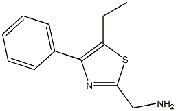 (5-ethyl-4-phenyl-1,3-thiazol-2-yl)methanamine 结构式