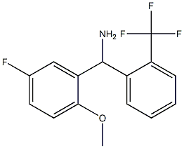 (5-fluoro-2-methoxyphenyl)[2-(trifluoromethyl)phenyl]methanamine 化学構造式