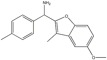 (5-methoxy-3-methyl-1-benzofuran-2-yl)(4-methylphenyl)methanamine Structure