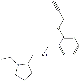 [(1-ethylpyrrolidin-2-yl)methyl]({[2-(prop-2-yn-1-yloxy)phenyl]methyl})amine Struktur