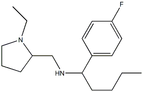 [(1-ethylpyrrolidin-2-yl)methyl][1-(4-fluorophenyl)pentyl]amine 化学構造式