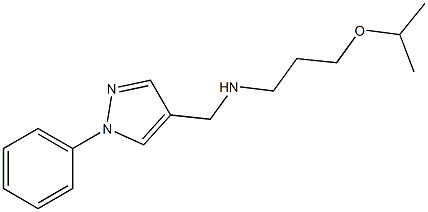 [(1-phenyl-1H-pyrazol-4-yl)methyl][3-(propan-2-yloxy)propyl]amine 结构式