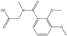 [(2,3-dimethoxybenzoyl)(methyl)amino]acetic acid 化学構造式