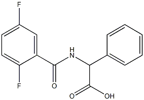 [(2,5-difluorobenzoyl)amino](phenyl)acetic acid,,结构式