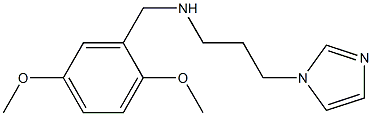 [(2,5-dimethoxyphenyl)methyl][3-(1H-imidazol-1-yl)propyl]amine,,结构式