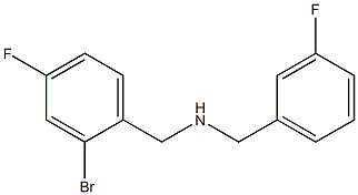 [(2-bromo-4-fluorophenyl)methyl][(3-fluorophenyl)methyl]amine 结构式