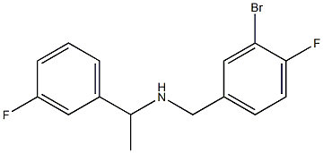 [(3-bromo-4-fluorophenyl)methyl][1-(3-fluorophenyl)ethyl]amine 化学構造式