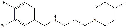 [(3-bromo-4-fluorophenyl)methyl][3-(4-methylpiperidin-1-yl)propyl]amine Structure