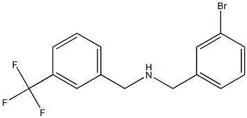 [(3-bromophenyl)methyl]({[3-(trifluoromethyl)phenyl]methyl})amine Structure