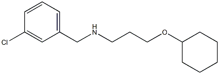 [(3-chlorophenyl)methyl][3-(cyclohexyloxy)propyl]amine,,结构式