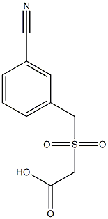[(3-cyanobenzyl)sulfonyl]acetic acid Structure