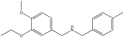 [(3-ethoxy-4-methoxyphenyl)methyl][(4-methylphenyl)methyl]amine Structure