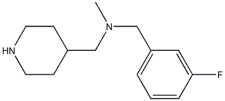 [(3-fluorophenyl)methyl](methyl)(piperidin-4-ylmethyl)amine Structure