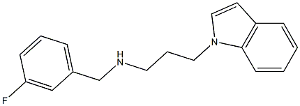 [(3-fluorophenyl)methyl][3-(1H-indol-1-yl)propyl]amine 结构式