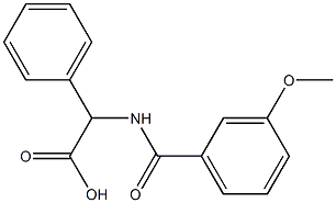 [(3-methoxybenzoyl)amino](phenyl)acetic acid Struktur