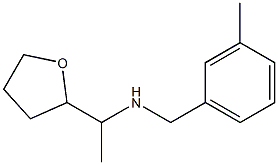 [(3-methylphenyl)methyl][1-(oxolan-2-yl)ethyl]amine,,结构式