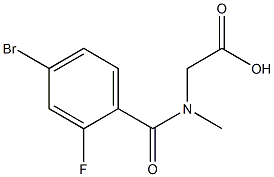 [(4-bromo-2-fluorobenzoyl)(methyl)amino]acetic acid Structure