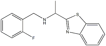 [1-(1,3-benzothiazol-2-yl)ethyl][(2-fluorophenyl)methyl]amine Structure