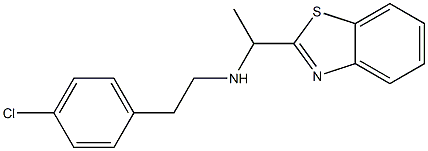 [1-(1,3-benzothiazol-2-yl)ethyl][2-(4-chlorophenyl)ethyl]amine,,结构式