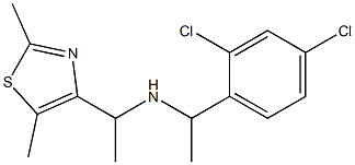 [1-(2,4-dichlorophenyl)ethyl][1-(2,5-dimethyl-1,3-thiazol-4-yl)ethyl]amine Structure