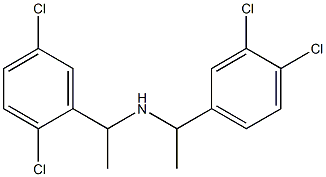 [1-(2,5-dichlorophenyl)ethyl][1-(3,4-dichlorophenyl)ethyl]amine 结构式