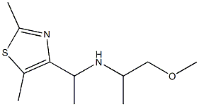 [1-(2,5-dimethyl-1,3-thiazol-4-yl)ethyl](1-methoxypropan-2-yl)amine 化学構造式