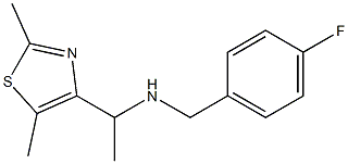  [1-(2,5-dimethyl-1,3-thiazol-4-yl)ethyl][(4-fluorophenyl)methyl]amine