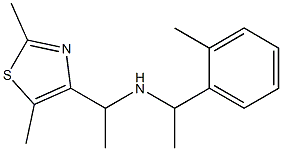 [1-(2,5-dimethyl-1,3-thiazol-4-yl)ethyl][1-(2-methylphenyl)ethyl]amine|