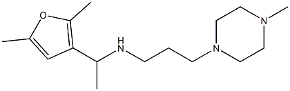 [1-(2,5-dimethylfuran-3-yl)ethyl][3-(4-methylpiperazin-1-yl)propyl]amine,,结构式