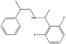[1-(2,6-difluorophenyl)ethyl](2-phenylpropyl)amine,,结构式