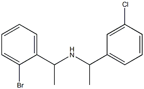 [1-(2-bromophenyl)ethyl][1-(3-chlorophenyl)ethyl]amine 化学構造式