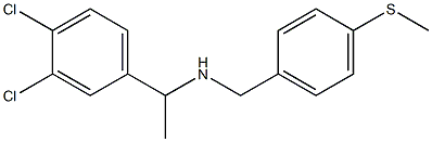 [1-(3,4-dichlorophenyl)ethyl]({[4-(methylsulfanyl)phenyl]methyl})amine,,结构式