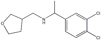 [1-(3,4-dichlorophenyl)ethyl](oxolan-3-ylmethyl)amine,,结构式