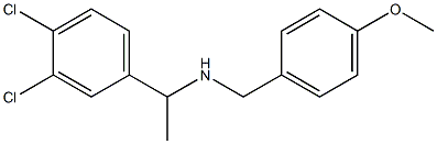 [1-(3,4-dichlorophenyl)ethyl][(4-methoxyphenyl)methyl]amine,,结构式