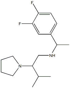 [1-(3,4-difluorophenyl)ethyl][3-methyl-2-(pyrrolidin-1-yl)butyl]amine,,结构式