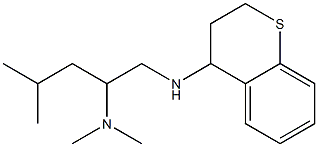 [1-(3,4-dihydro-2H-1-benzothiopyran-4-ylamino)-4-methylpentan-2-yl]dimethylamine 化学構造式