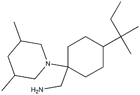 [1-(3,5-dimethylpiperidin-1-yl)-4-(2-methylbutan-2-yl)cyclohexyl]methanamine 化学構造式